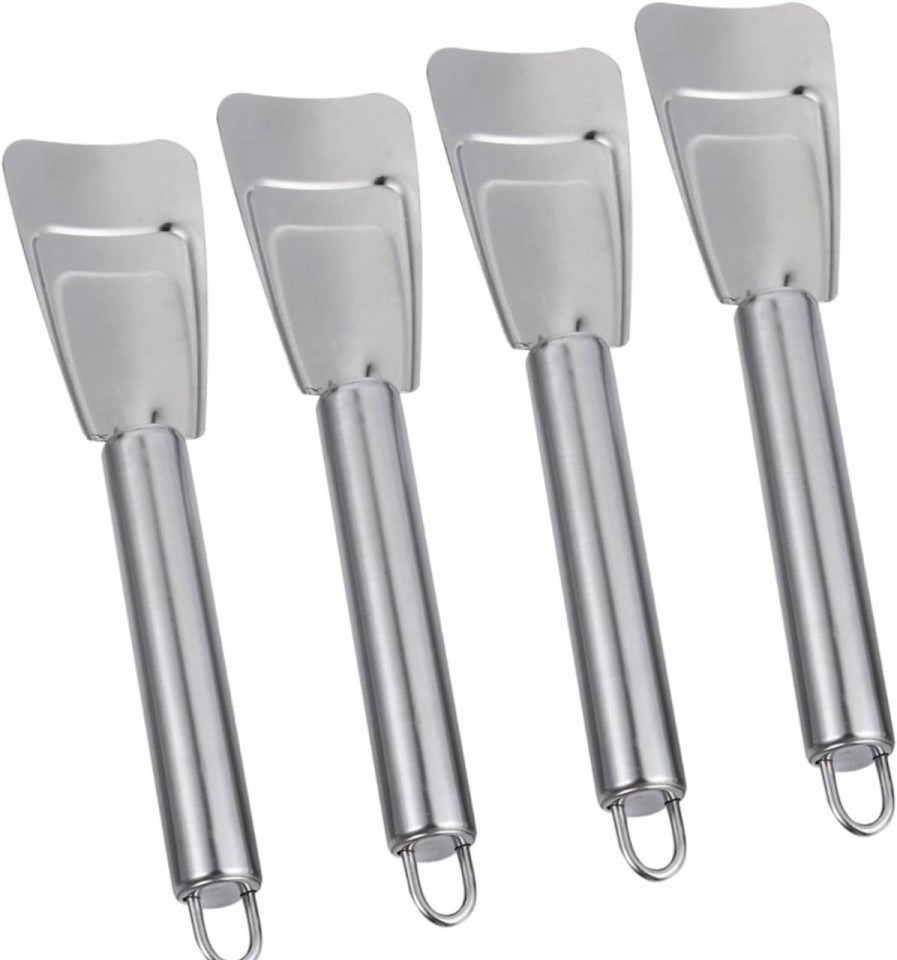 Snow Removal Tools Kisangel | Kisangel 4Pcs Stainless Steel Icing Spatula Frost Shovel Arc