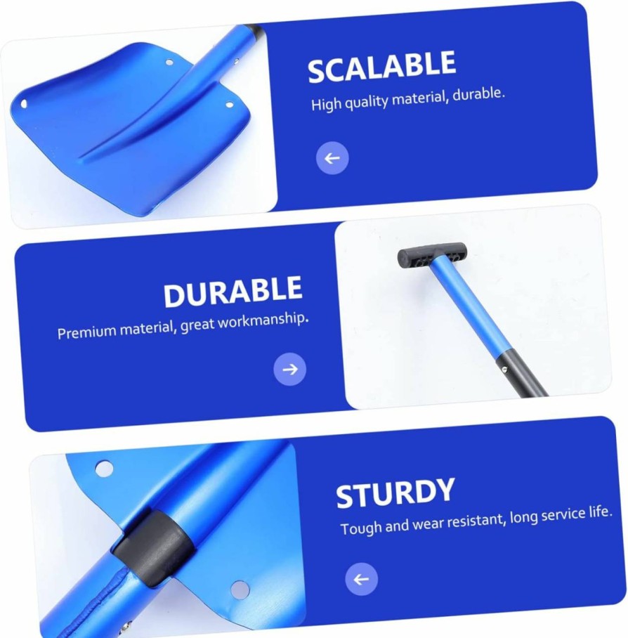 Snow Removal Tools BESPORTBLE | Besportble 2 Pcs Telescopic Folding Shovel Removal Shovel Car Shovel Car Snow Shovel Car Emergency Shovel