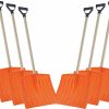 Snow Removal Tools Superio | Superio Kids Snow Shovel Plastic Heavy Duty Snow Shovel For Snow Removal, Small Kids Shovel Snow Fun, Sturdy Wooden Handle, 35\" Height, 12\" Blade (2, Orange)