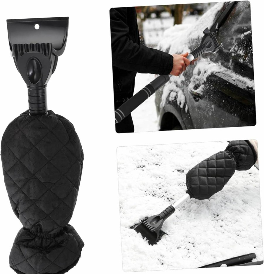 Snow Removal Tools MERRYHAPY | Merryhapy 1Pc Snow Shovel Snow Scoop Warm Mittens Windshield Snow Snowmobile Gauntlets Snow Mitten Windshield Ice Scraper Snow Remover Glove Mutitool Snow Tools Aluminum Tube Winter Car