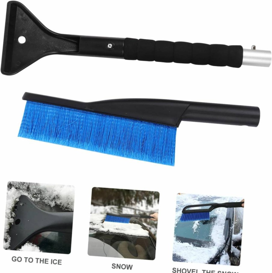 Snow Removal Tools Amosfun | Amosfun 2Pcs Shovel Snow Brush Snow Brush For Car Accessories Ice Shovel Abs