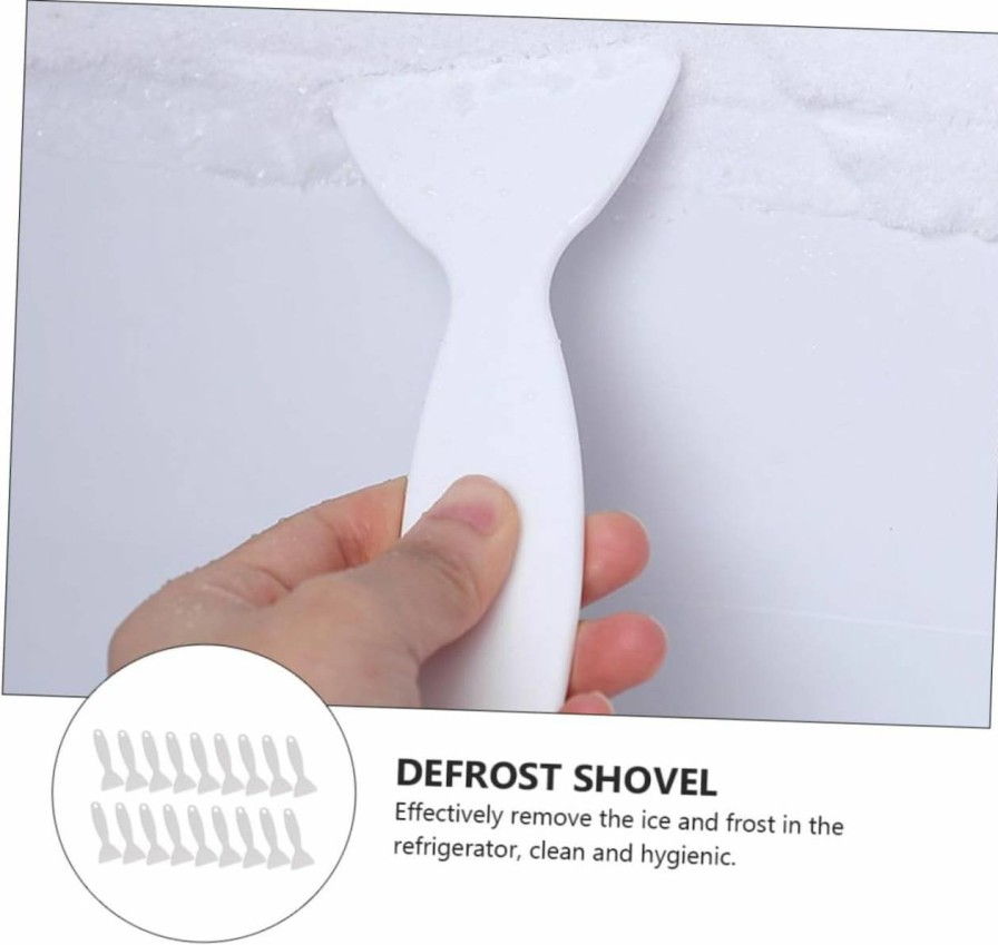 Snow Removal Tools GANAZONO | Ganazono 60 Pcs Refrigerator Deicer Kids Tools Refrigerator Shovel Household Tools Cleaning Tool Ice Scoop Ice Shovel Frost Removal Shovel Ice Remover Scoop Freezer White Scraper Child Pp