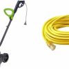 Snow Removal Tools Earthwise Power Tools by ALM | Earthwise Sn70016 Electric Corded 12Amp Snow Shovel, 16" Width, 430Lbs/Minute & Southwire 2588Sw0002 Outdoor Cord-12/3 Sjtw Heavy Duty 3 Prong Extension Cord-For Commercial Use (50'; Yellow); 50 Feet