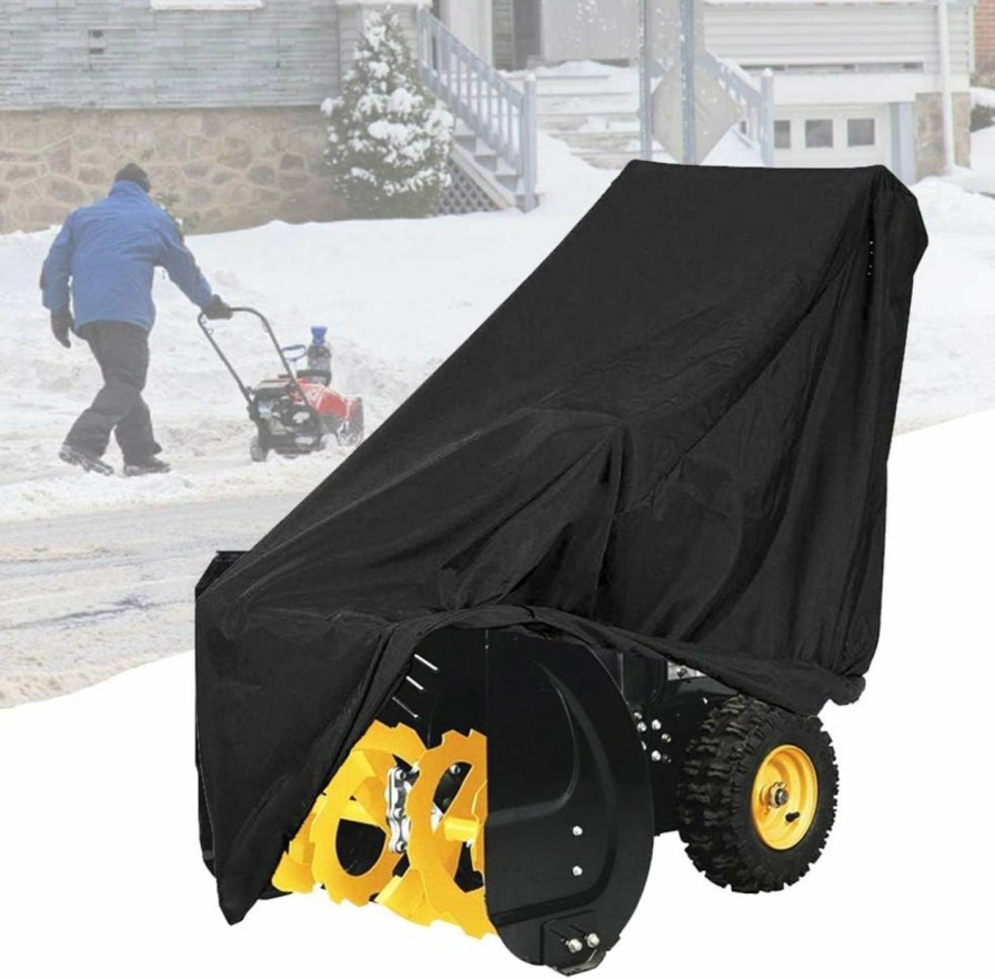 Snow Removal Tools FLYMEI | Flymei Snow Blower Cover, Electric Snow Thrower Covers With Locks Drawstring, 2 Stage Snow Blower Accessories Universal Size For Most Electric Snow Blowers (47'' X 37'' X 31'')