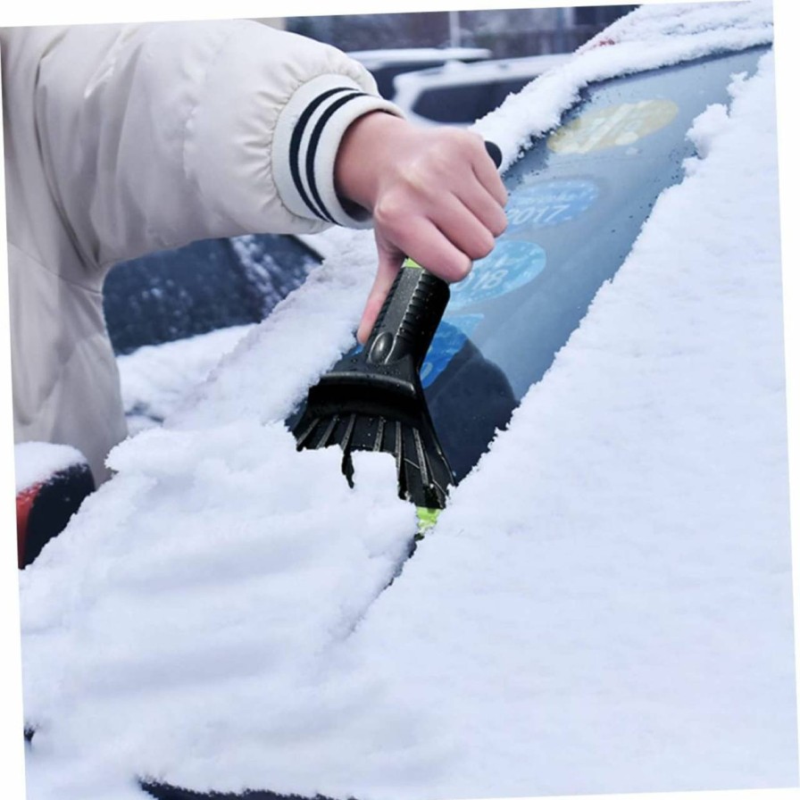 Snow Removal Tools Happyyami | Happyyami 2Pcs Snow Shovel Car Window Ice Remover Windshield Snow Scraper Auto Car Snow Scraper Multipurpose Tool Car Ice Crusher Car Tools Snow Brush Sponge Handle Snow Removal