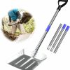 Snow Removal Tools Harrms | Garden Shovels For Digging, Adjustable Pole With Ergonomic D Grip Spade Shovel With Flat Head,55 Or 41 Inch Detachable Stainless Steel Digging Shovel For Scoop Edging Trenching Landscaping,Big