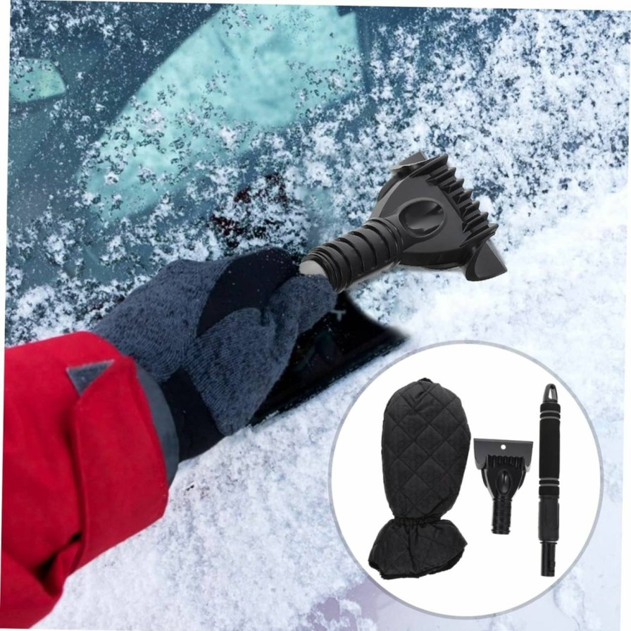 Snow Removal Tools BESPORTBLE | Besportble 1Pc Snow Shovel Small Car Brush Snow Remover Glove Ice Scraper For Car Windshield Retractable Car Ice Remover Windshield Ice Scraper Snow Removal Aluminum Tube