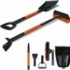 Snow Removal Tools AIOMEST | Aiomest 5 In 1 Car Snow Kit W/Ice Scrapers For Car Windshield, 9\" Extendabletelescoping Foam Grip 270 Pivoting Snow Brush With Squeegee For Car, Truck, Suv