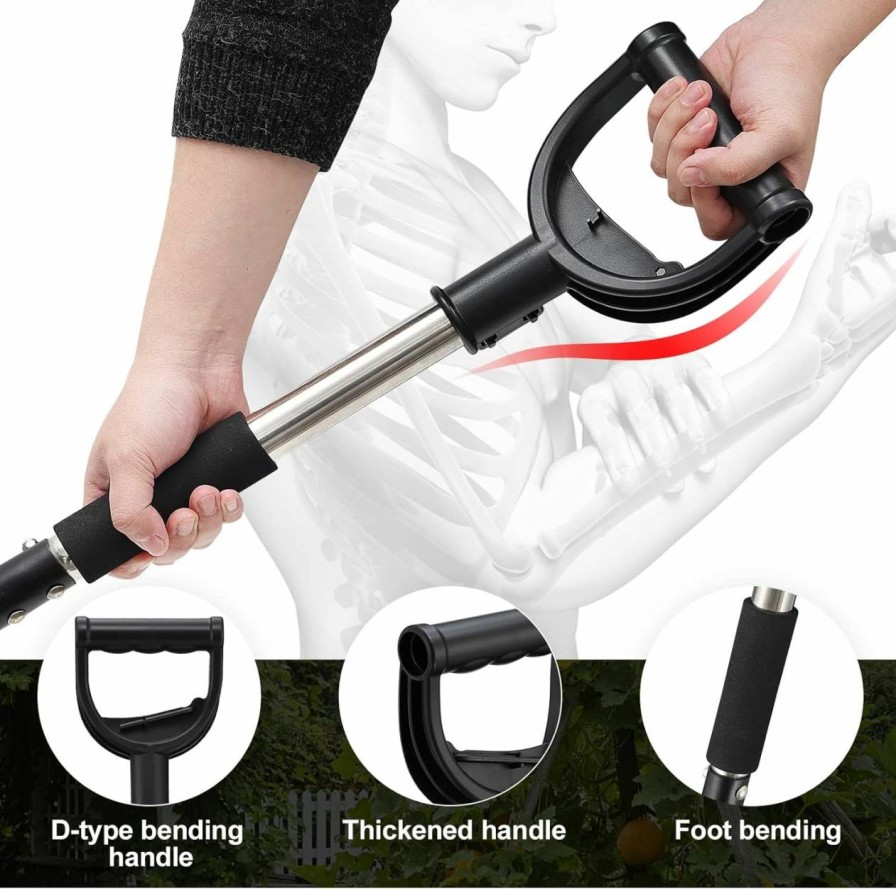 Snow Removal Tools DIIG | Shovels For Digging ,31 Inch Long & 1-1/4Inch Diameter With Curved D -Shaped Handle Heavy Duty Car Shovel, Suitable For Excavation Camping Car Gardening.