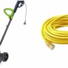 Snow Removal Tools Earthwise Power Tools by ALM | Earthwise Sn70016 Electric Corded 12Amp Snow Shovel, 16" Width & Southwire 12/3 Outdoor Extension Cord, 100 Ft, 12 Gauge 3 Prong Grounded Outlet, Sjtw, 125V, 1875W