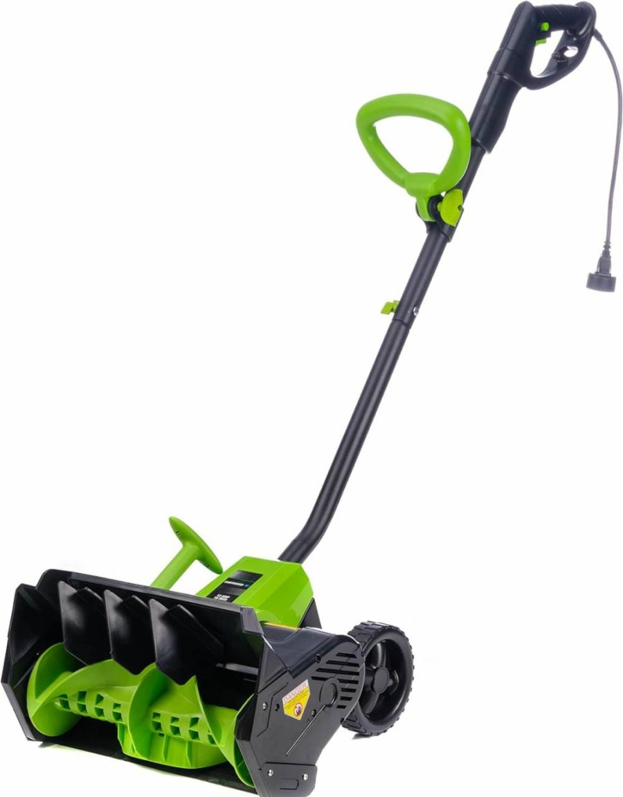 Snow Removal Tools Earthwise Power Tools by ALM | Earthwise Sn70016 Electric Corded 12Amp Snow Shovel, 16" Width & Southwire 12/3 Outdoor Extension Cord, 100 Ft, 12 Gauge 3 Prong Grounded Outlet, Sjtw, 125V, 1875W