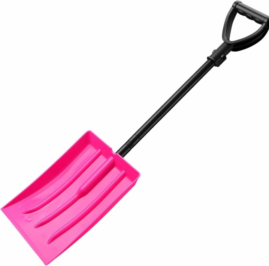 Snow Removal Tools DEROFIT | Kids Snow Shovel, Plastic Snow Shovel For Kids Toddler With Metal Handle, Lightweight Emergency Heavy Duty Shovel For Car, Detachable Shovel For Driveway Home Garden Camping Beach