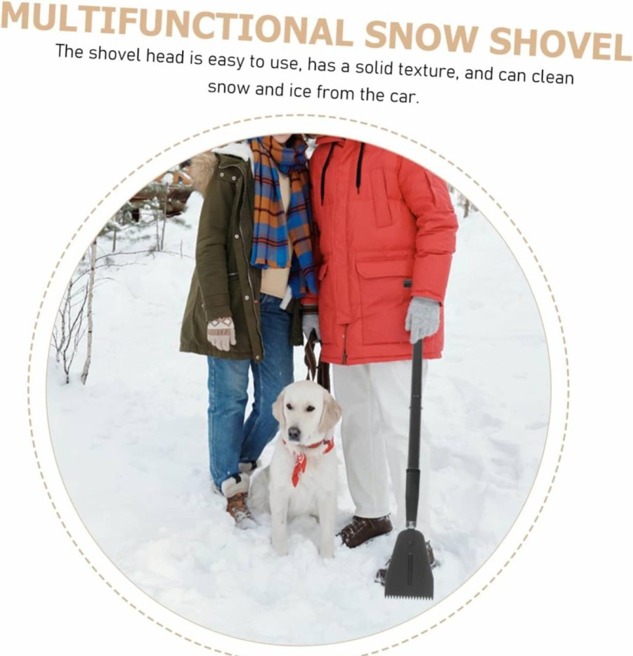 Snow Removal Tools BESPORTBLE | Besportble Car Snow Broom Snow Removal Broom Car Ice Crusher Car Winter Brush Snow Removal Brush Car Snow Removal Tool Truck Snow Remover Tools Snow Brush Manganese Steel Detachable