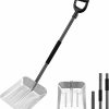 Snow Removal Tools JAOTREL | Aluminum Snow Shovel For Snow Removal, 55 Inch Long 10.3" Wide Heavy Duty Snow Shovel For Driveway,Lightweight Emergency Shovels With D Grisp Handle For Car,Walkway,Decking,Collapsible Scoop