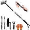 Snow Removal Tools Epltion | Epltion 72\" Extendable Snow Removal For Car, 3 In 1 Ice Scrapers And Snow Brush With Squeegee For Car Windshield With Foam Grip And 270 Pivoting Brush Head For Car, Truck, Suv, Van,Rv,Xmas Gifts