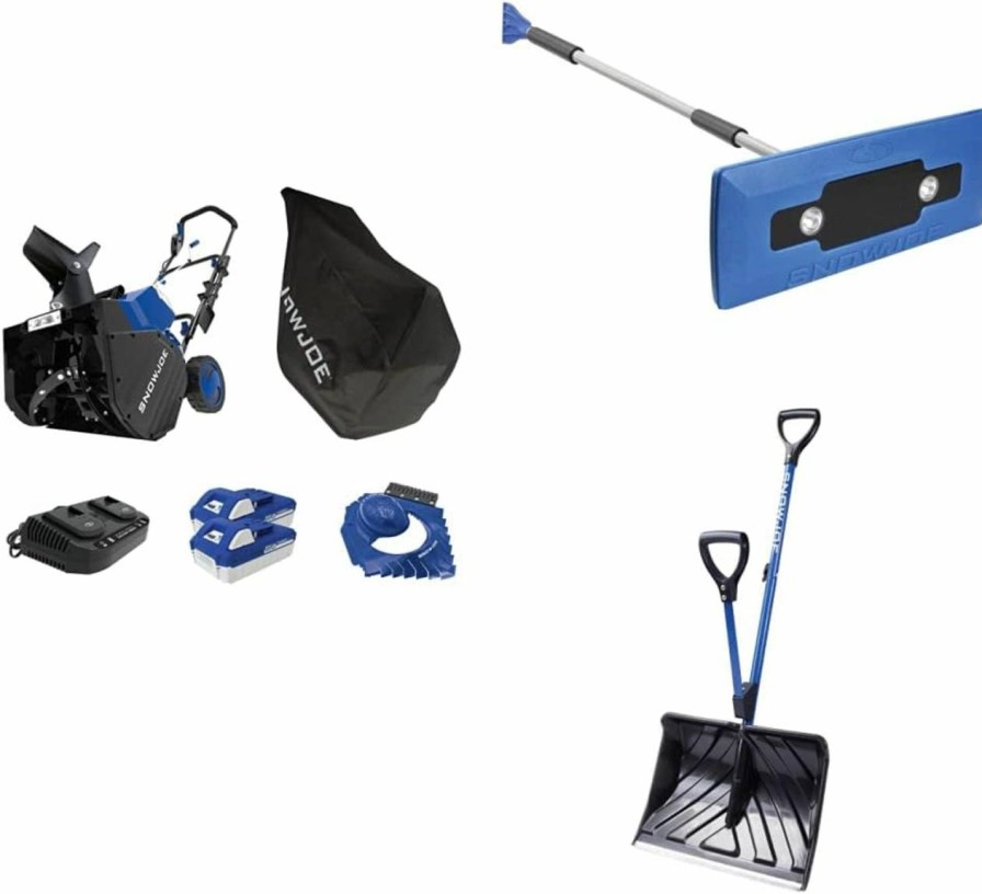 Snow Removal Tools Snow Joe | Snow Joe 24V-X2-Sb18 18-Inch, 48-Volt Ionmax Cordless Snow Blower Kit (W/ 2 X 4.0-Ah Batteries + Charger), Blue