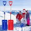 Snow Removal Tools GEAVESS | Geavess Kids Snow Shovel With Adjustable D-Grip Handle, Portable Lightweight Snow Shovel For Kids, Detachable Plastic Kids Shovels For Garden Outdoor Home Yard Activities (Blue And Red,2 Pack)