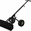 Snow Removal Tools Gardenised | Gardenised Extra Wide 36 In. Snow Shovel Plow Pusher Remover With Large Rugged Wheels, Heavy Duty, Black