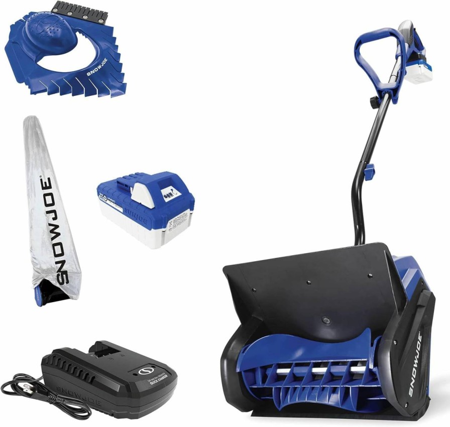 Snow Removal Tools Snow Joe | Snow Joe 24V-Ss13-Tv1 24-Volt Ion+ Cordless Snow Shovel Bundle W/ 4.0-Ah Battery, Charger, Cover, Ice Dozer & Ion+ System Compatible 24Vbat-Lte Ecosharp Pro Lithium-Ion Battery, 24 Volt, 2.0-Ah