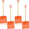 Snow Removal Tools Gisafai | Gisafai 4 Pcs Winter Kids Snow Shovel Plastic Shovel Portable Shovel With D Grip Wooden Handle For Truck Camping Driveway Garage Snow Removal Accessory, 35 X 12 Inch