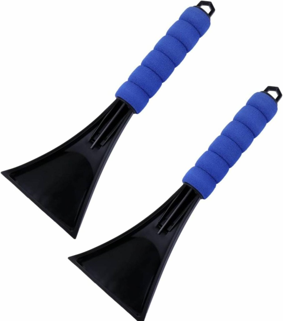 Snow Removal Tools GANAZONO | Ganazono 2Pcs Car Deicing Snow Shovel Windscreen Scraper Snow Car Brush Car Ice Shovel Car Winter Supplies Car Window Squeegee Ice Snow Removal Products Snow Machine Eva Handle The Snow