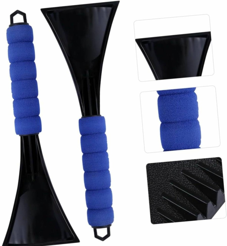 Snow Removal Tools GANAZONO | Ganazono 2Pcs Car Deicing Snow Shovel Windscreen Scraper Snow Car Brush Car Ice Shovel Car Winter Supplies Car Window Squeegee Ice Snow Removal Products Snow Machine Eva Handle The Snow