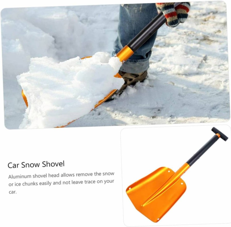 Snow Removal Tools Unomor | Unomor Snow Shovel Digging Tools Outdoor Tool Shovel Travel Aluminum Alloy