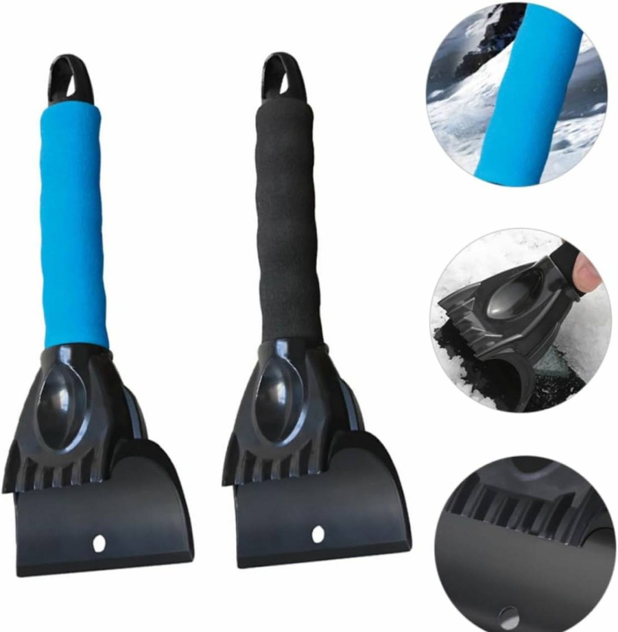 Snow Removal Tools OFFSCH | Offsch 2Pcs Snow Brush Scraper Winter Car Scraper Car Ice Scraper Car Window Snow Shovel Windshield Ice Scraper Ice Scrapers For Car Windshield Snow Scrapers Frost Eva Foldable