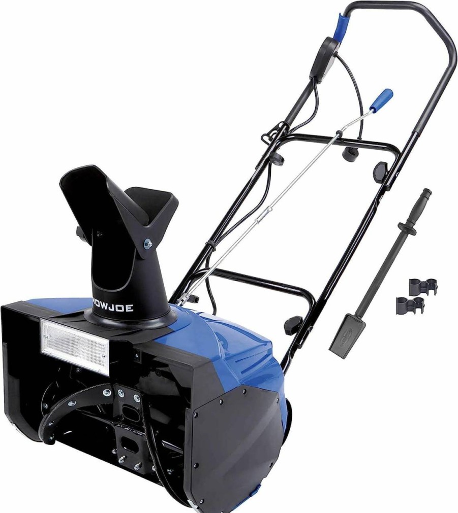 Snow Removal Tools Snow Joe | Bundle Of Snow Joe Sj627E 22-Inch 15-Amp Electric Snow Thrower W/Dual Led Lights, Blue + Snow Joe Shovelution Sj-Shlv20 20-In Strain-Reducing Snow Shovel W/ Spring Assisted Handle, Blue