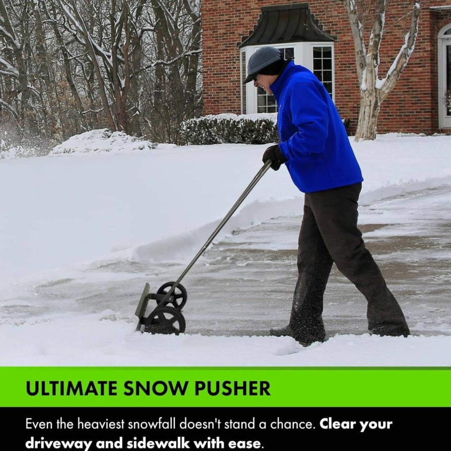 Snow Removal Tools Yard Butler | Yard Butler - Rolling Snow Plow Push Shovel