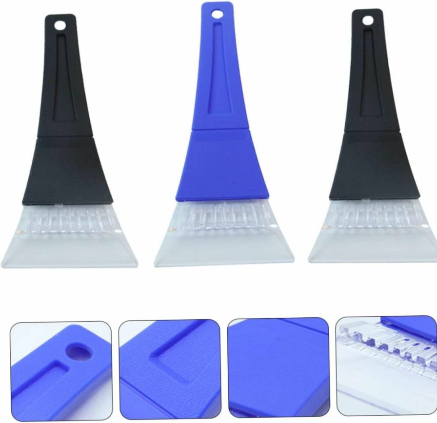 Snow Removal Tools GANAZONO | Ganazono 3Pcs Snow Shovel Ice Shovel Frost Snow Removal Tool Car Windshield Snow Scraper Ice Removal Tool Ice Scraper Plastic Car Snow Scraper Vehicle Snow Removal Squeegee Glass