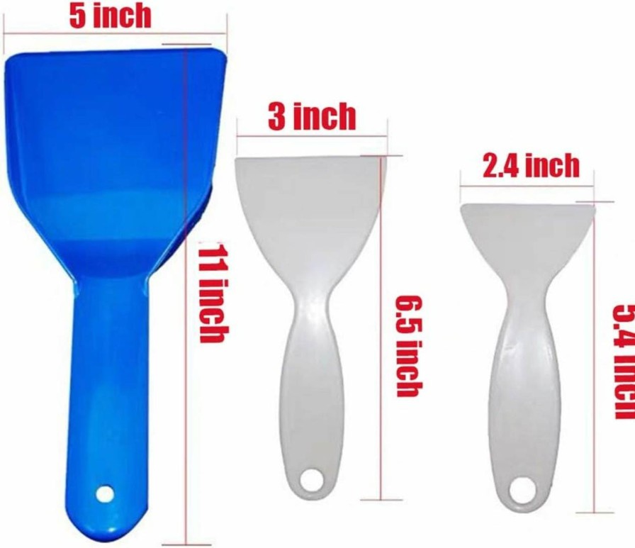 Snow Removal Tools MSTEKI | Msteki Set Of 3 Plastic Refrigerator Ice Shovel Ice Scraper Snow Remover Cleaning Freezer Frost Shovel Ice Remover Scoop