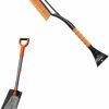 Snow Removal Tools AstroAI | Astroai 27 Inch Snow Brush Yellow+ Astroai 39" Folding Snow Shovel For Car Grey