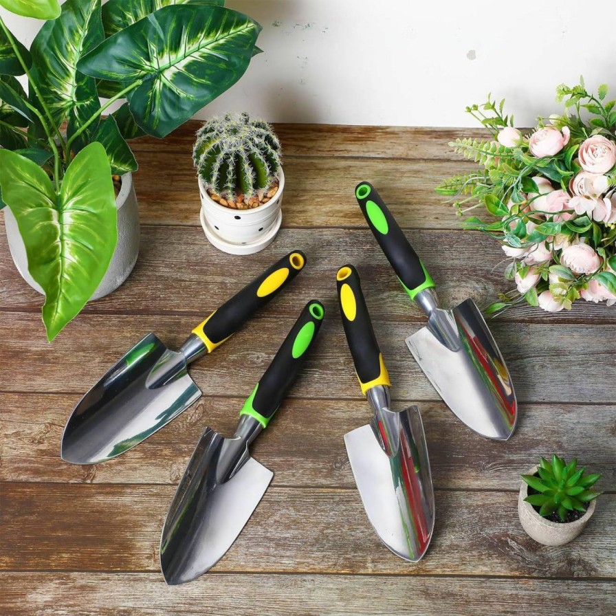 Snow Removal Tools Yaocom | Yaocom 12 Pcs Garden Shovel Aluminum Alloy Heavy Duty Trowel Garden Tool Small Shovels For Digging Metal Hand Shovel Garden Spade With Soft Tpr Handle For Garden Lawn Yard Farm Home Shop Planting