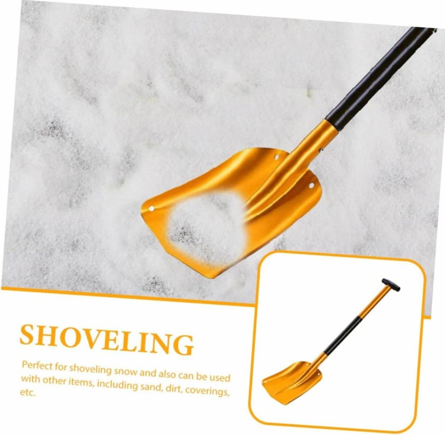 Snow Removal Tools BESPORTBLE | Besportble Snow Shovel Gardening Shovel Metal Blade Metal Camping Shovel Emergency Shovel For Truck Snow Removal Tool Snow Removal Shovel Aluminum Alloy Metal Car Fold Travel