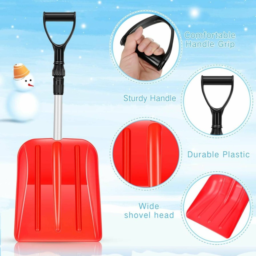 Snow Removal Tools Lasnten | Lasnten 4 Pcs Kid'S Snow Shovel Plastic Digging Shovel Lightweight Portable Beach Shovels For Kids Boys Girls Home Yard Garden Outdoor Activities Snow Removal (Blue)