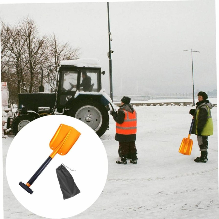 Snow Removal Tools GANAZONO | Ganazono Snow Shovel Survival Shovel Tool Folding Camping Shovel Auto Snow Removal Shovel Emergency Vehicle Shovel Car Tools Detachable Car Shovel Aluminum Alloy Ice Scraper Travel