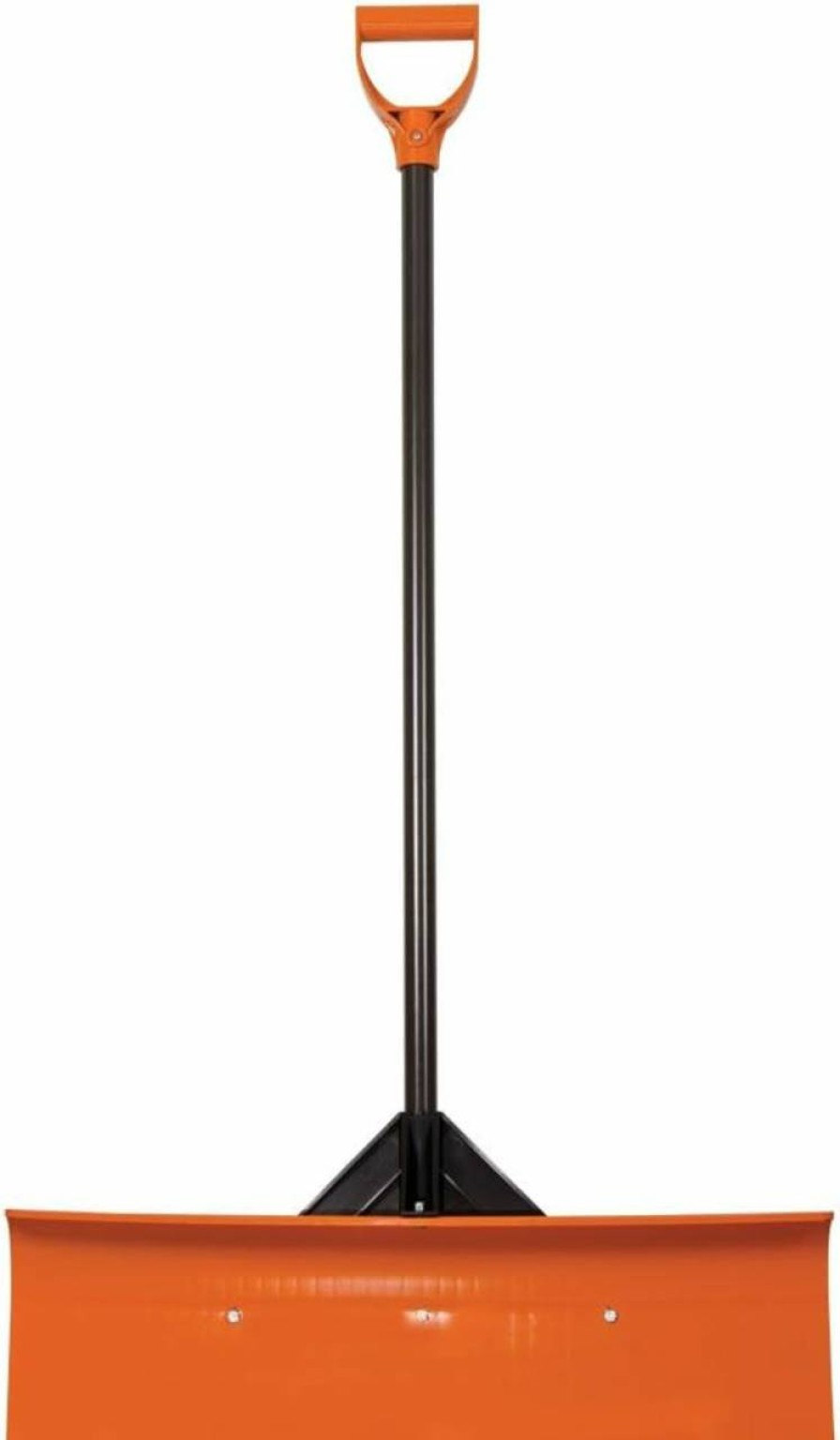 Snow Removal Tools A.M. Leonard | A.M. Leonard Poly Snow Pusher/Shovel With D-Grip Fiberglass Handle - 30 Inches, Orange