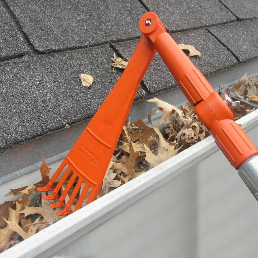 Snow Removal Tools EZ SMART | Ez Smart Mini Rake, Great For Removing Leaves And Branches From Roofs, Gutters And Other Out-Of-Reach Areas Where Debris Accumulates.