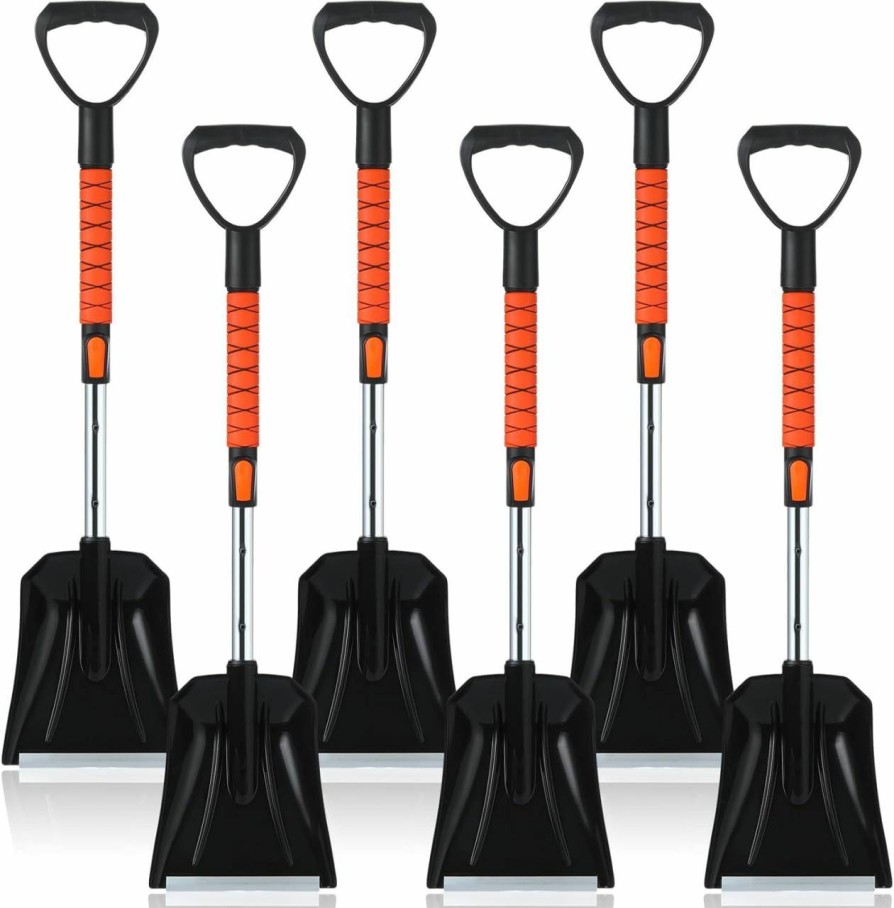 Snow Removal Tools Gisafai | Gisafai 6 Pack 39 Inch Emergency Snow Shovel For Car Collapsible Snow Shovel Adjustable Portable Snow Shovel For Driveway, Camping, Snowman Playing