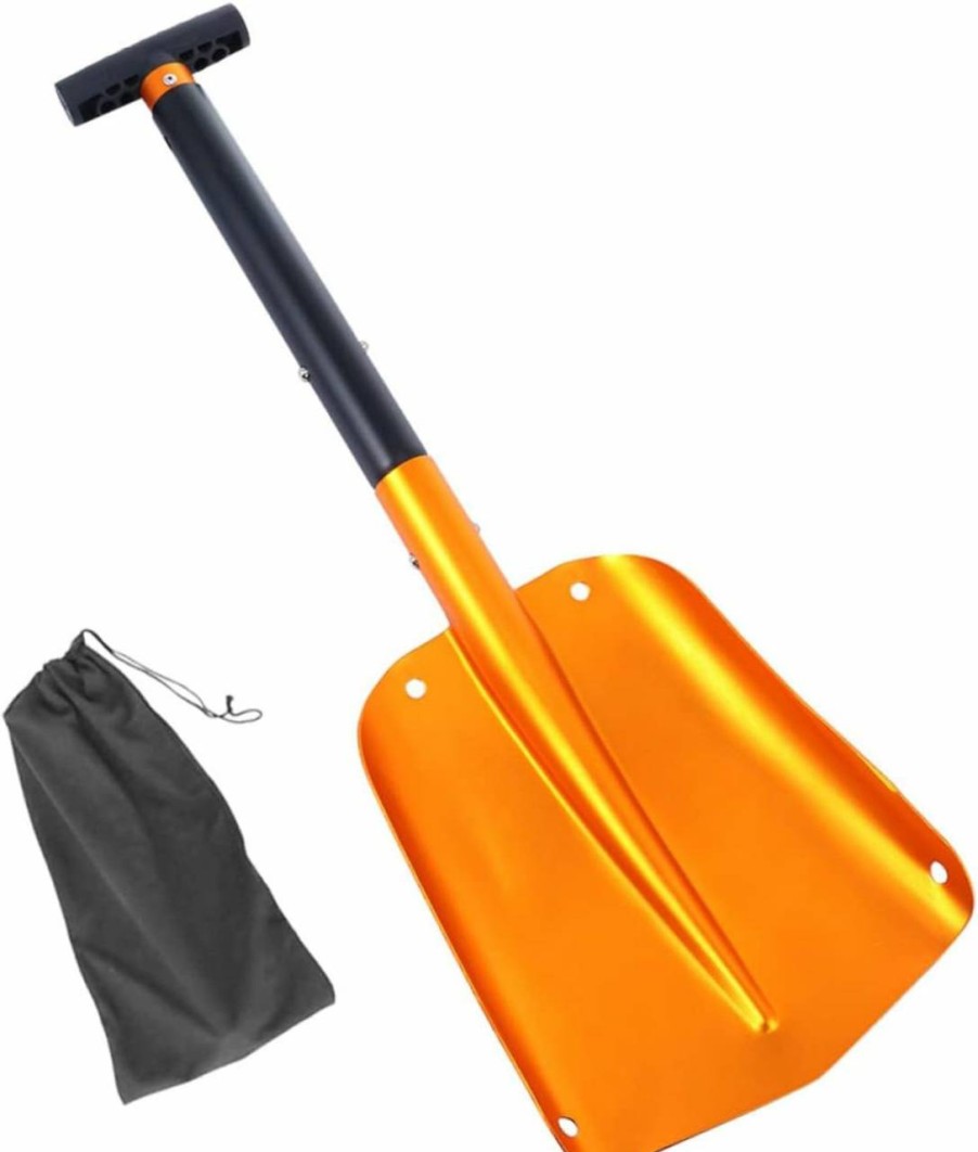 Snow Removal Tools BESPORTBLE | Besportble Snow Shovel Metal Pooper Scooper Collapsible Shovel For Car Emergency Vehicle Shovel Digging Tools Outdoor Camping Shovel Metal Wide Car Shovel Aluminum Alloy Snow Cart Fold Travel