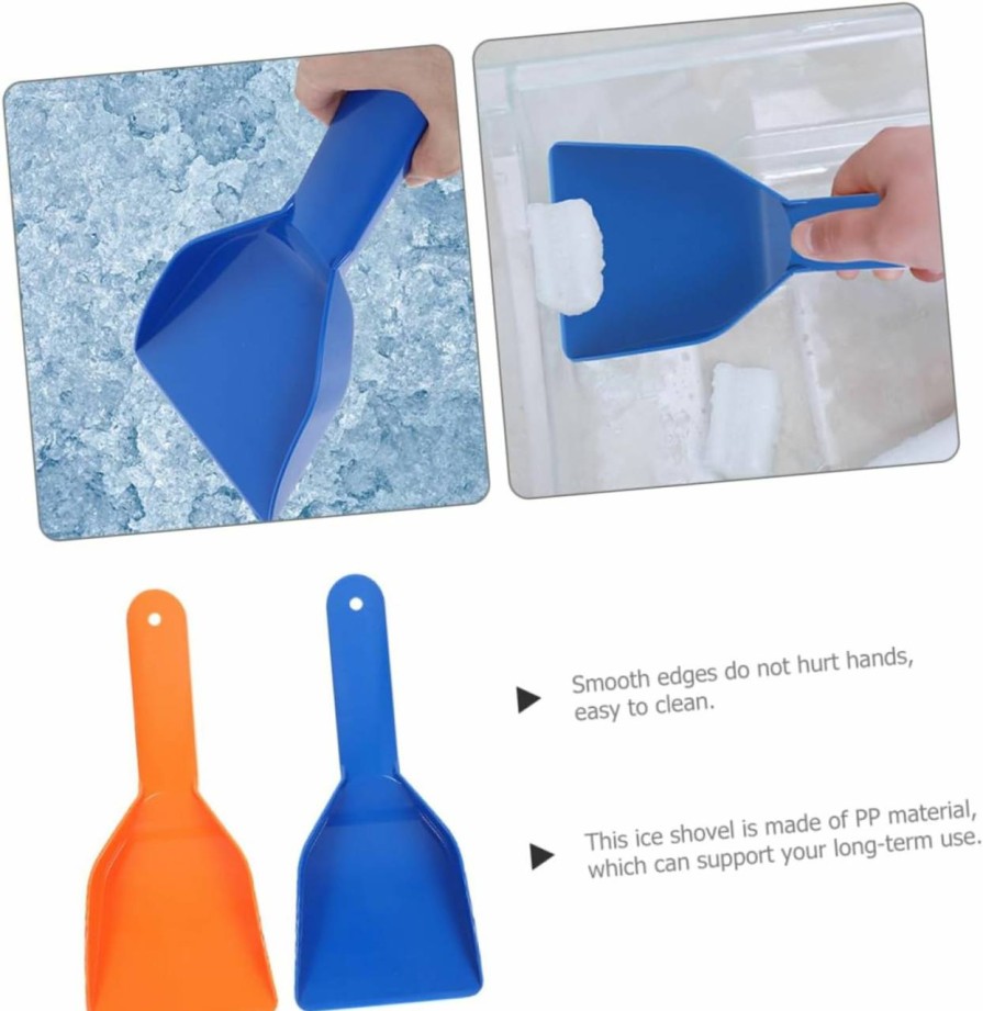 Snow Removal Tools BESPORTBLE | Besportble 2Pcs Folding Snow Shovel Freezer Refrigerator Frost Shovel To Disassemble Ice Removing Tool Cleaning Shovel Set Ice Scraper For Beach Deicer Fold Deicing Medium Defrosting Spatula