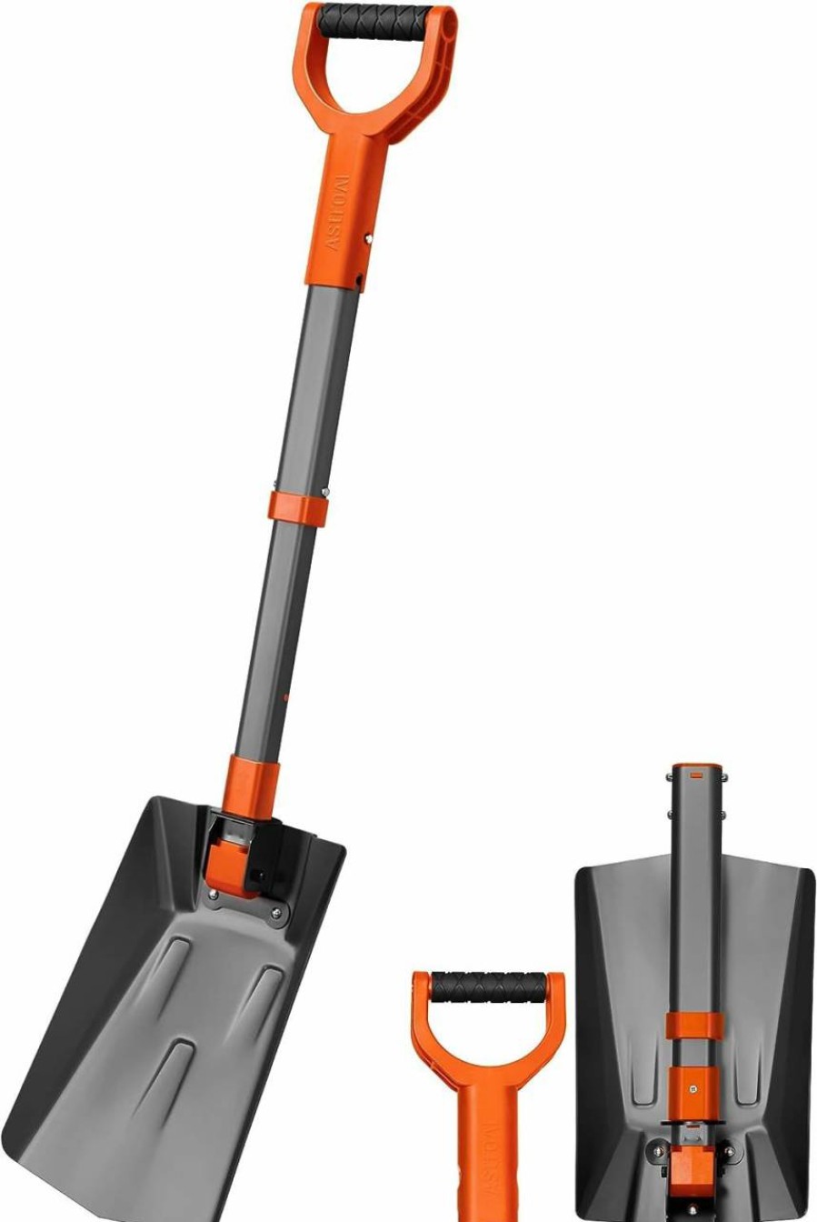 Snow Removal Tools AstroAI | Astroai 39" Folding Snow Shovel For Car+Astroai 47.2 Inch 2-In-1 Snow Broom And Detachable Ice Scraper