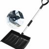 Snow Removal Tools Klhamky | 47\" Snow Shovel 16 Inch X 12 Inch Blade With Aluminum Edge For Driveway Car Home Garage, Portable Folding Snow Shovel With Retractable Ergonomical Handle And Large Capacity For Snow Removal