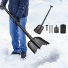 Snow Removal Tools akinashi | Aluminum Removable Snow Shovel, Max 43\" Retractable Snow Shovel, 5 Adjustable Lengthsl, Portable Snow Shovels For Car With T-Grip, Perfect For Garden, Camping, Snowman Playing And Emergency