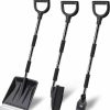 Snow Removal Tools XSlive | Xslive Snow Shovel For Car Emergency Driveway Snow Removal, 3-In-1 Detachable Snow Shovel Lightweight Portable With Ice Scraper And Snow Brush For Trunk Car Camping Home Garden(Black)