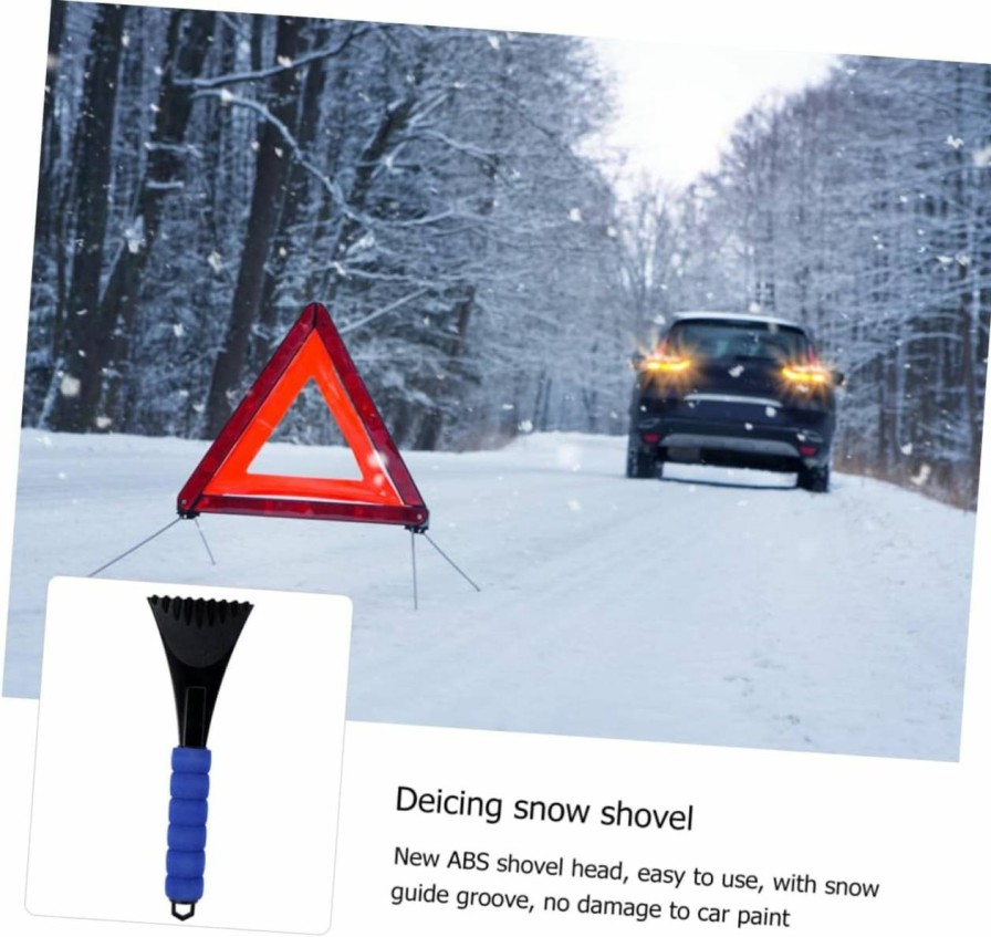 Snow Removal Tools Kisangel | Kisangel 2Pcs Car Deicing Snow Shovel Snow Car Brush Cars Cars Snow Ice Scraper Car Snow Brush Truck Window Scraper Winter Snow Remove Products Scraping Snow Eva Handle Winter Items