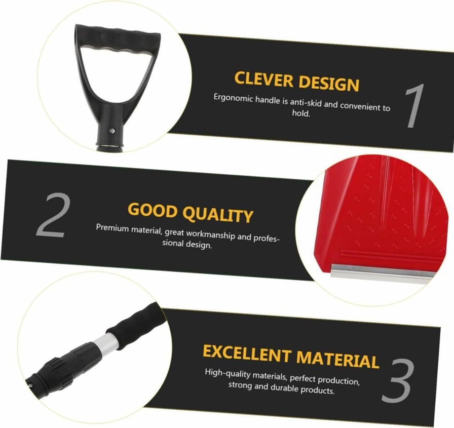 Snow Removal Tools BESPORTBLE | Besportble 1Pc Snow Shovel Snow Scoop Small Multitool Ice Shovel For Car Ice Cleaning Tool Snow Scrapers For Cars Outdoor Sand Shovel Snow Removal For Cars Snow Plow Telescopic Aluminum Alloy