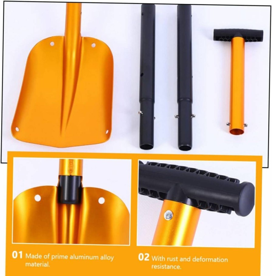 Snow Removal Tools LIOOBO | Lioobo Snow Shovel Fold Ice Shovel Aluminum Alloy Travel