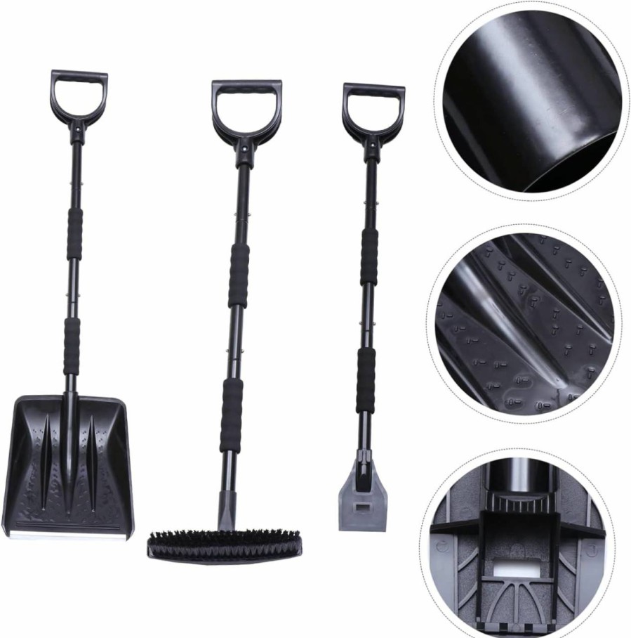 Snow Removal Tools BESPORTBLE | Besportble 1 Set Snow Shovel Snow Ice Remover Snow Removal Tools Kit Vehicle Frost Remover Windshield Snow Wiper Car Windscreen Scraper Kit Truck Ice Scraper Three Piece Suit Iron Winter